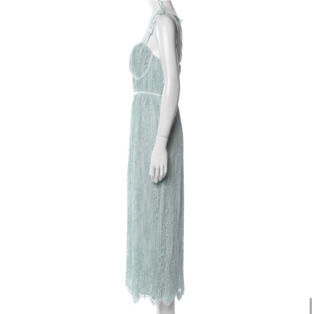 Jonathan Simkhai ~ Elegant Light Blue Lace Midi Dress - Picture 8 of 11